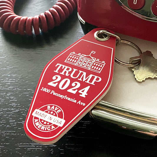 President Trump 2024 Retro Motel Keychain